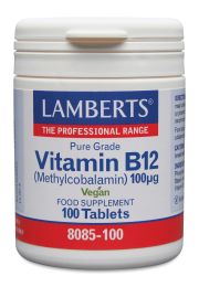 VITAMIN B12 100mcg (som cyanokobalamin) (100 tabletter)