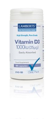 Vitamin D (kolekalciferol D3) 1000iu (25µg) - 120 tabletter