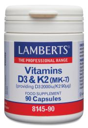 Vitamin D3 och K2 (menakinon 7) 60 kapslar