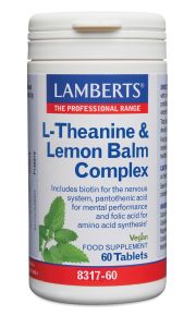 Lamberts L-Teanin & Citronmeliss kosttillskott - 60 tabletter